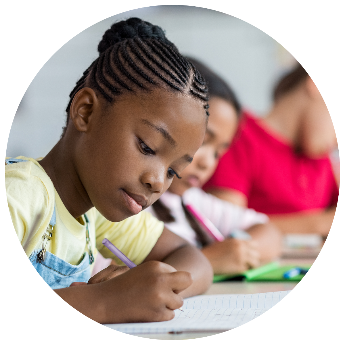 A child taking academic enrichment classes.